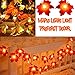 3 Pack Fall Garland with Pumpkin Lights & Enlarged Maple Fall Halloween String Lights Pumpkin Decor, 30Ft 60LED Waterproof Battery Operated Fall Decorations for Home Thanksgiving Decor Indoor Outdoor