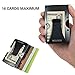 Mens Money Clip Card Holder,SGUTEN RFID Blocking Credit Card Holder Anti Scan Card Case Aluminum Wallets For Men Black Gray