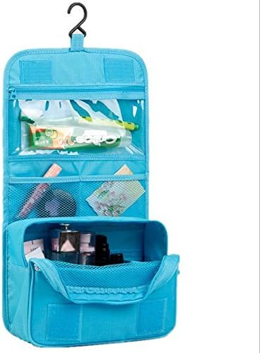 hanging travel toiletry bag for man shaving kit or women makeup organizer cosmetic pouch portable easy storage,by Youzpin(blue)