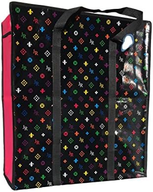 ShopWise Multi-Use Reusable Organizer Storage Non-Woven Bag! Spacious,Waterproof ,Dust Resistance &amp; Lightweight (JR Black/Pink, Jumbo)