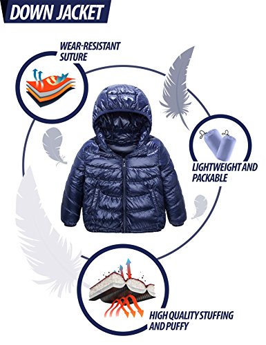 3 Down+Packable+Outerwear+Windproof+Dark+Blue