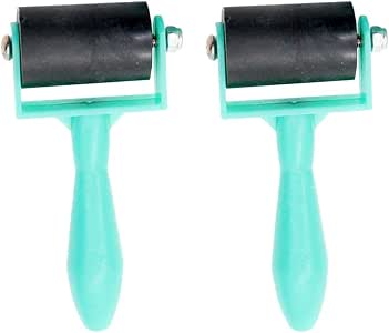 Rodillos De Goma Para Pintura - Pack De 2 (6cm Y 10cm) Para Grabado Y Arte