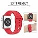 Zyra Sport Band for Apple Watch 38mm M/L, Soft Silicone Strap Replacement iWatch Bands for Apple Watch Sport, Series 3, Series 2, Series 1 Red