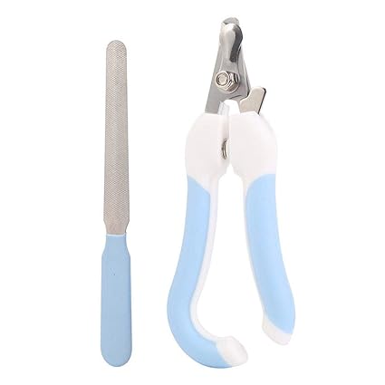 asiproper Stainless Steel Pet Dog Nail Scissors Set Pet Grooming Care Tool (Blue S)