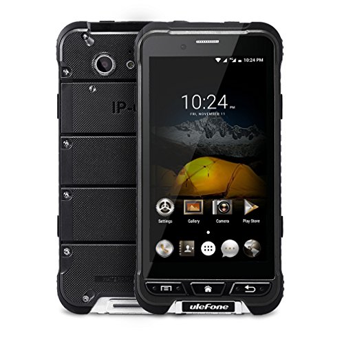 Ulefone ARMOR 4.7 Inch Android 6.0 Unlocked Smartphone - Waterproof Shockproof Dustproof MT6753 64Bit Octa core 1.3GHz 3GB RAM + 32GB ROM 13MP / 5MP Camera 4G Dual SIM Mobile Phone (Black)