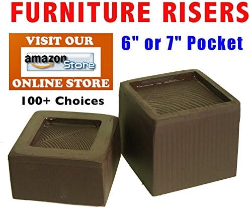 6" or 7" Pocket Furniture Risers and Bed Lifters