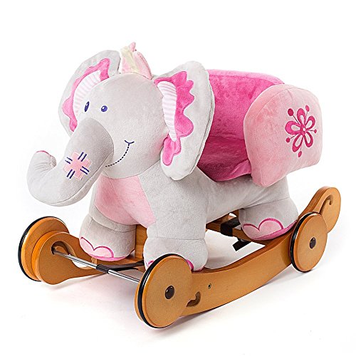 Pink Elephant Rocking Ride On Toy
