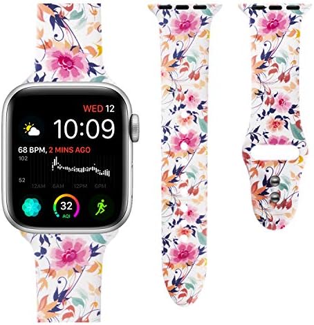VODKE Sport Band Compatible with Apple Watch, Soft Silicone Strap Replacement Bands Wristbands Compatible with iwatch Sport Series 4, 3, 2, 1 S/M M/L 44mm 42mm 40mm 38mm