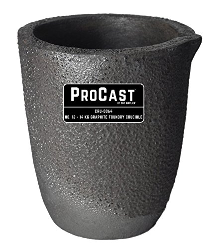 #12 - 14 Kg ProCast Foundry Clay Graphite Crucibles Cup Furnace Torch Melting Casting Refining Gold Silver Copper Brass Aluminum
