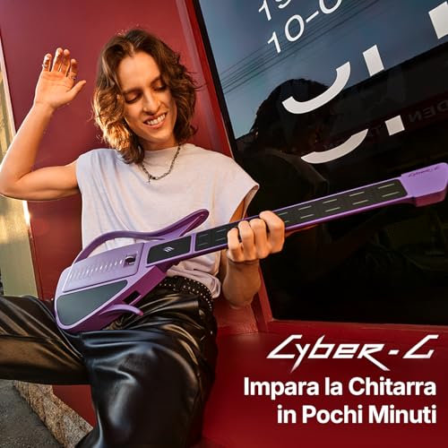 Enya CYBER-G Smart Guitar with LED Keys and Speaker and APP | Drum & Bass, hundreds of sounds, silent and portable guitar, ideal for quick and easy learning