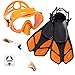 ELEMENTEX Dry Snorkel Set with Scuba Mask, Fins n Top Valve