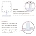 Ovonni L207 20 LEDs Touch Screen Makeup Mirror Adjustable LED Tabletop Countertop Lighted Make-up Cosmetic Vanity Mirror (Batteries Included), White