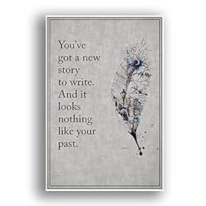 Framed Canvas Wall Art for Living Room, Bedroom Beautiful Quotes Canvas Prints for Modern Home Decoration Ready to Hang - 16"x24" inches