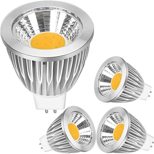 GU5.3 LED Bulb Warm White 7W Replacement 50W Halogen Bulbs, 560 Lumens 3000K,LED GU5.3 Bulb Warm White Light Bulbs MR16 AC/DC 12V Not Dimmable/4 Pack