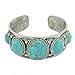 Jianxi Woman Jewelry Fashion Bohemia Style Synthetic Compressed Turquoise Bracelet Antique Rgentium Plated Base Vintage Bangle …