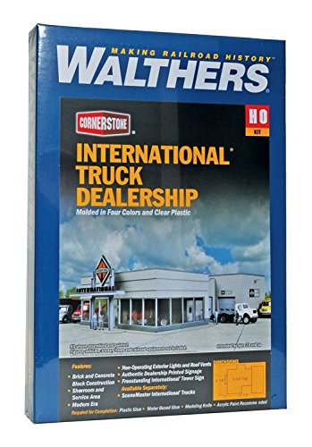 Walthers, Inc. International Truck Dealership Kit, 8-7/8 X 12-1/4 X 3-7/8