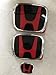 Exotic Store Brand New Set of 3 Pieces Modified H Grille Front+Rear+steering wheel Emblem For 2006-2015 Honda JDM RED CIVIC 4-door. SEDAN Emblems Red Black