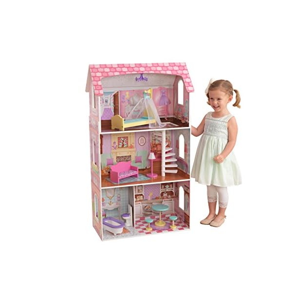 casa de muñecas kidkraft de 3 niveles con accesorios