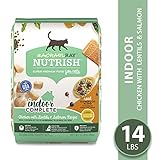 Rachael Ray Nutrish Indoor Complete Premium Natural Dry Cat Food, Chicken with Lentils & Salmon Recipe, 14 Pounds
