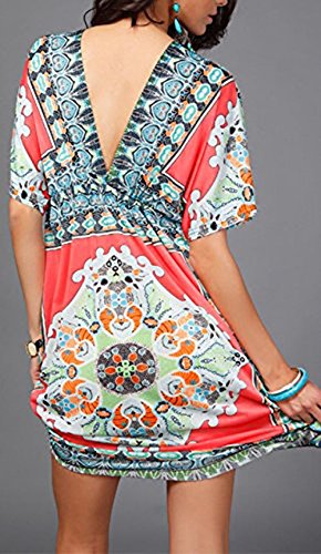 Miracle Sexy Womens Fashion Beach Wear Bikini Summer Swimsuit Cover Up Dress(Tunic1,Large)