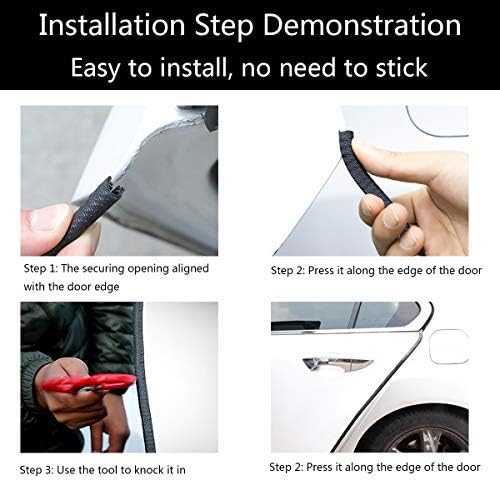 Car Door Edge Guards 32Ft(10M) Universal Fit Rubber U Shape Edge Trim Car Door Edge Protection,Car Protection Door Edge Fit for Most Cars (10m,Black) - Image 4
