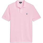 Polo Ralph Lauren Men's Classic Fit Mesh Pony Logo Polo Shirt (M, CarmelPink)