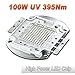 Hontiey High Power LED Chip 100W UV Purple Light 395-400Nm Bulbs 100 Watt Beads DIY Spotlights Floodlight COB Integration Lamp SMD Stage Lights