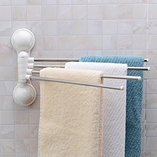 Hongxun Strong Vacuum Chuck,180 Degree Swivel Towel Rack,Stainless Steel Towel Rack for Bathroom
