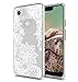 Google Pixel 3 XL Case, Pixel 3 XL Case, Huness TPU Grip Bumper and Clear Flower Transparent Hard PC Backplate Hybrid Slim Phone Case Cover for Google Pixel 3 XL,Pixel 3 XL Phone (2018) (Clear Flower)