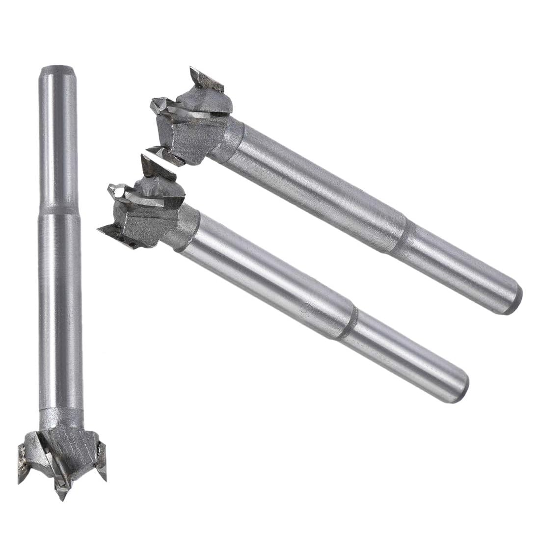 MACHSWON 3 PCS Forstner Drill Bits Tungsten Carbide Wood Hole Saw Opener Drill Bit 14mm+15mm+16mm Woodworking Drilling Boring Bit Cutter