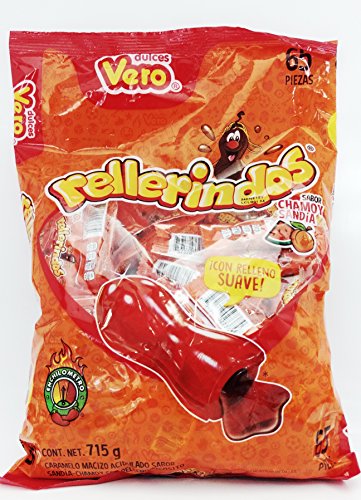Vero Mexican Candy Rellerindos Watermelon flavor - 65 Authentic Mexican Candy with Free Chocolate Kinder Bar Included