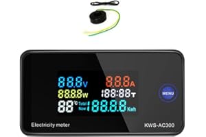 AC Digital Display Voltmeter KWS AC300 100A Amp Volt Multimeter Ammeter Closed No Battery, amp Volt multimeter