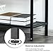KICODE Console Table Sofa Table Entryway Industrial Side Table with 2 Iron Mesh Storage Shelves for Living Room Corridor and Bedroom