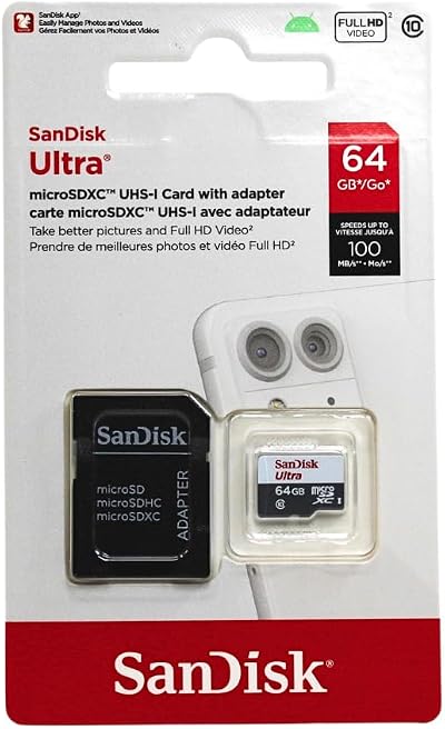 SanDisk Ultra 64GB microSDXC Class 10 Memory Card up to 48 MB/s