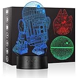 3D Lampe, ZNZ LED Illusion Led Nachtlicht, 16 Farbwechsel 3 Modell mit Remote & 