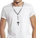 Catholica Shop - Catholic Religious Wear Wooden Beads Necklace with Wood Cross Pendant Catholic Rosary Necklace I Cross Necklace for Men Rosarios Catolicos Madera Made in Brazil…