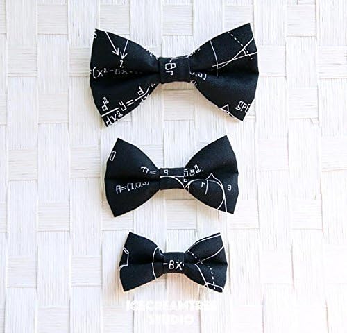 Bow Tie Collar Slide On, Collar Add On Bowtie, Bow Collar Accessories - Black Physics Science