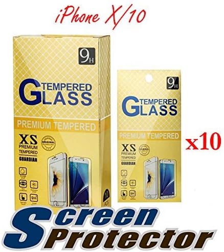 10 x iPhone X / 10 Screen Protector Tempered Glass, Tempered 9H Super Hardness 2.5D, Premium Eye Protection for iPhone X Screen Protector, iPhone 10 Screen Protector
