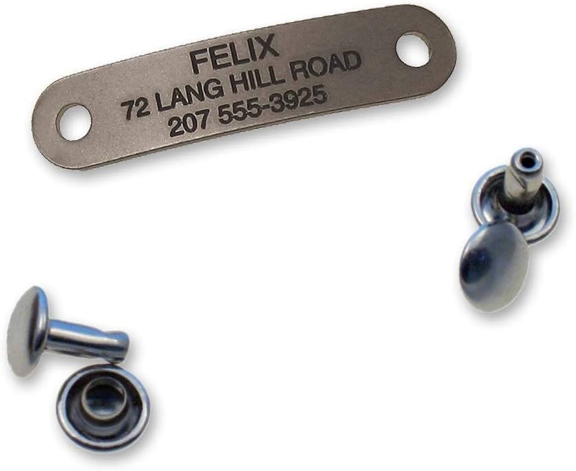 LuckyPet RivetOn Pet ID Tag, Silent, Personalized and Customized Dog ID Tag That