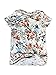 Shopglamla Front Side Knot Print Boutique Short Sleeves Top Sadie Ivory L