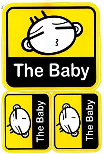 "5 Sheets" Baby In Car Sticker Decals