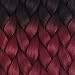 Braiding Hair Ombre Braiding Hair 24 Inch 5PCS/Lot Kanekalon High Temperature Jumbo Braids for Twist Crochet Braiding Hair(5PCS, Black/BUG)