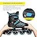 IUU Sports Adjustable Inline Skates for Kids and Adults, Rollerblades with Featuring All Illuminating Wheels, for Girls and Boys, Men and Ladies