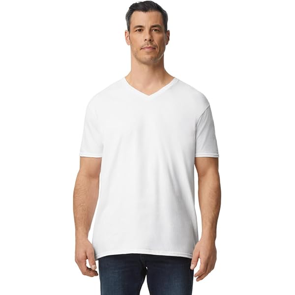 Next Level Premium V-Neck Tee 2-Pack - White + Purple Rush, Large
