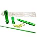 Paititi Soprano Recorder 8-Hole With Cleaning Rod + Carrying Bag, Transparent Green Color, Key of C