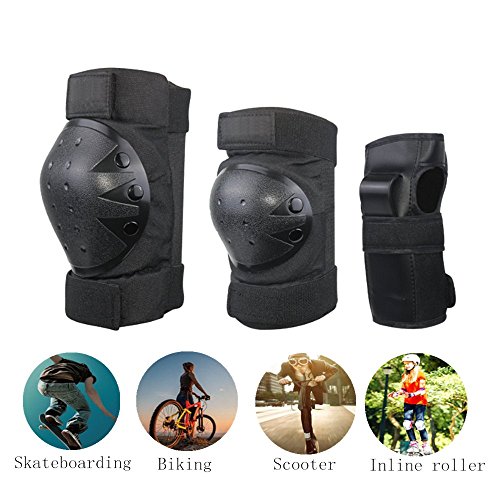 COOLGO Youth Knee Pads Elbow Pads Set, Skateboard Pads M Size Knee