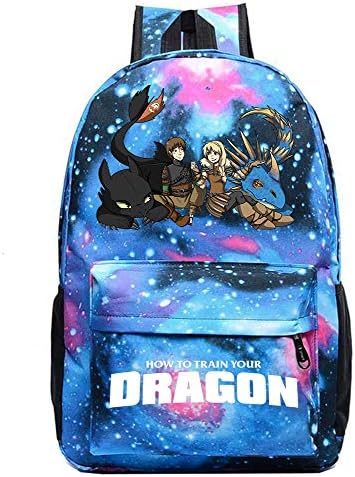 How to Train Your Dragon Casual Backpack Fashion School Backpack Backpack Printed Outdoor Sports Backpack Leisure Backpack (Color : Blue05, Size : 31 X 13 X 45cm)