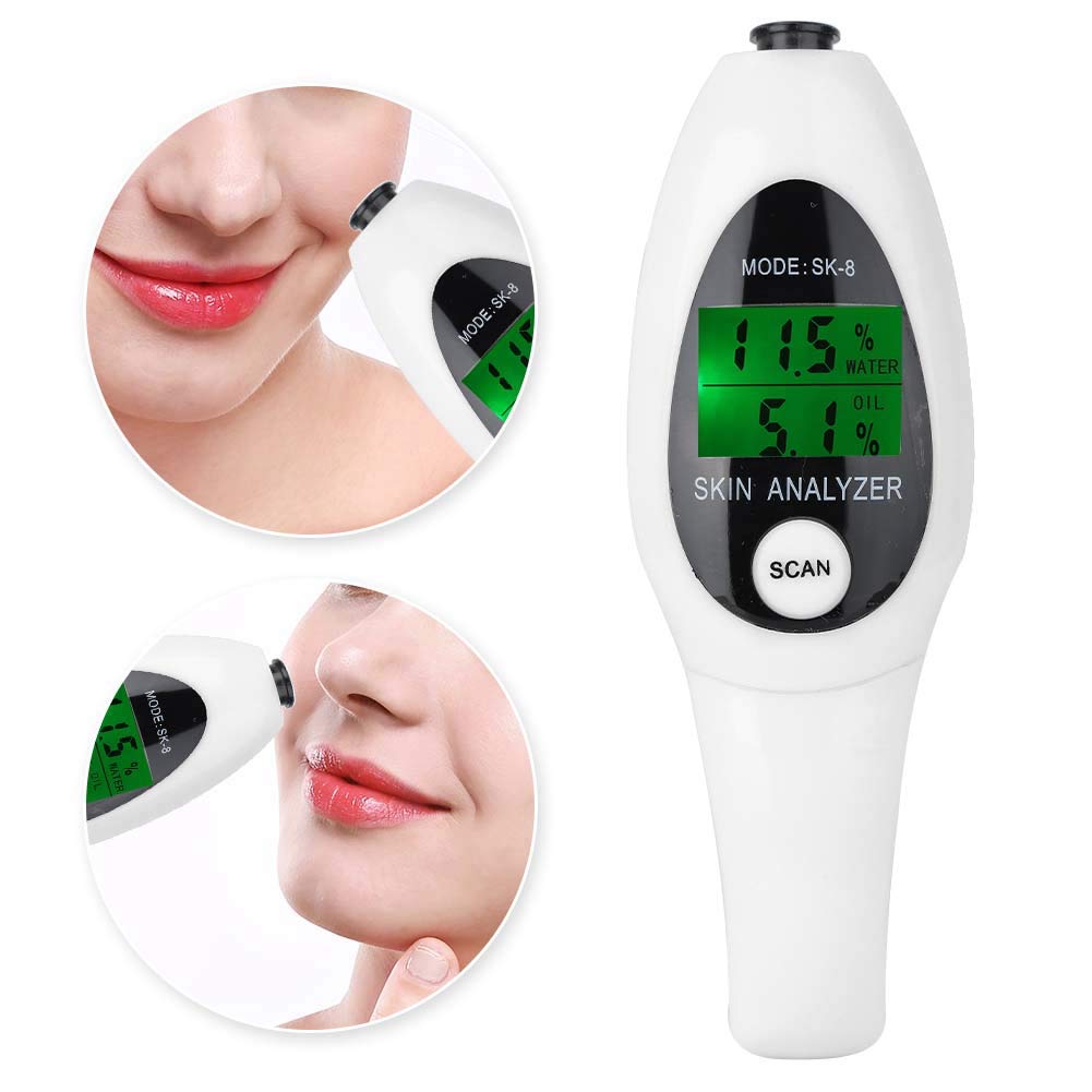 Digital LCD Display Precision Skin Sensor Tester Facial Moisture Water Oil Analyzer(02)
