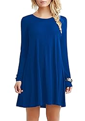 YMING Plus Size Mini Dress for Women T-Shirt Spring