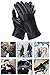 Full-Hand Touchscreen Genuine Leather Gloves, Gift Packaging, Cold Weather Gloves for Men's Texting Driving Winter Warm Lining (L-8.9
